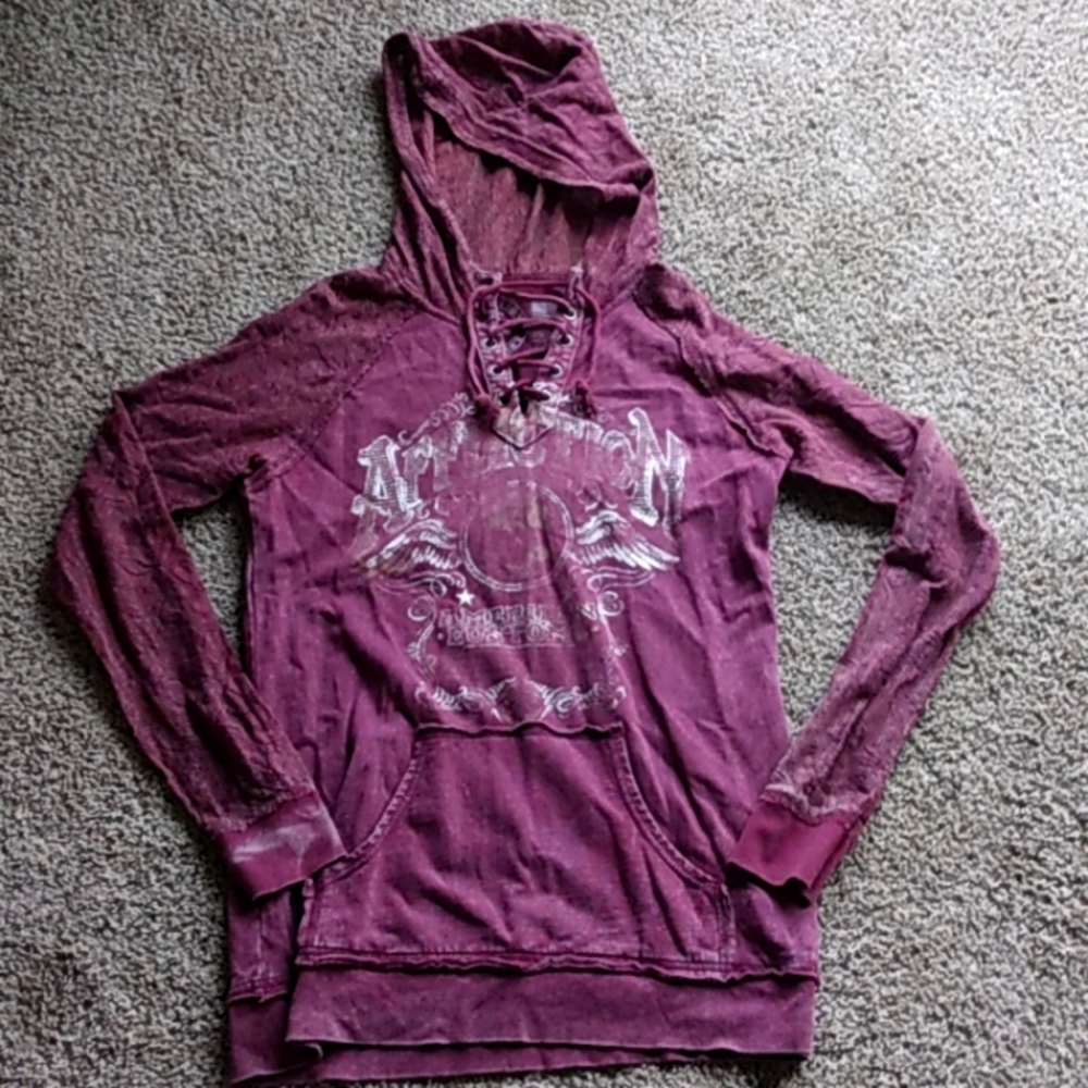 Affliction lace hoodie